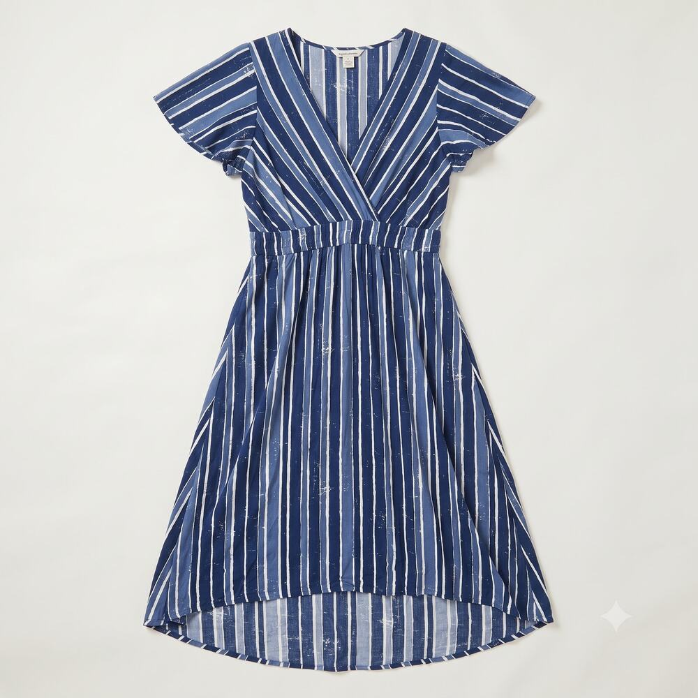 Tommy Bahama Womens S Coastal Resortwear Nautical Vacation High-Low Midi Dress